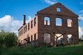 Old burned out brick building Royalty Free Stock Photo