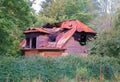 Old burned-out house. Royalty Free Stock Photo