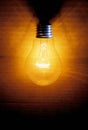 old burning light bulb, Tungsten Royalty Free Stock Photo