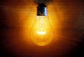 old burning light bulb, Tungsten Royalty Free Stock Photo