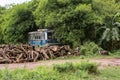 Old bus in the middle of the wood