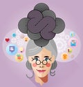 Brainstorm illustration. Thinking process and brain activity concept Royalty Free Stock Photo