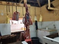 Old butchery little maintained and always active despite the obvious lack of hygiene. The basic rules are not respected