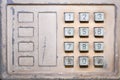 Old button number public telephone Royalty Free Stock Photo