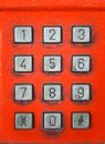 Old button number public telephone Royalty Free Stock Photo