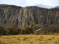 Old cabin in the autumn mountains Royalty Free Stock Photo