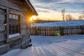 Old Cabin, winter sunset, Cumberland Gap National Park