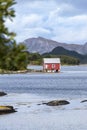 Old cabins, boathouses, Island Nautoya, Norway Royalty Free Stock Photo