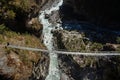 Old Cable Bridge in Nepal