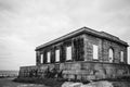 Old Cabo Silleiro Lighthouse  in Bayona, Galicia, Spain Royalty Free Stock Photo