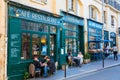 Old cafes in the Quartier Latin, Paris, France Royalty Free Stock Photo