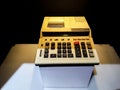 Old calculator antique cash register, adding machines or antique calculator in Museum Mandiri.