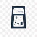 Old Calculator vector icon isolated on transparent background, O Royalty Free Stock Photo
