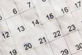 Old calendar paper Royalty Free Stock Photo