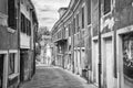 Old calm street in the seaside town