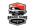 Old camaro car silhouette logo concept concept badge emblem Royalty Free Stock Photo