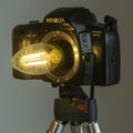 camera converted into lamp