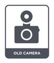 old camera icon in trendy design style. old camera icon isolated on white background. old camera vector icon simple and modern Royalty Free Stock Photo