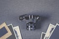 Old camera and photos Royalty Free Stock Photo