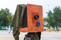 The old camera on street Royalty Free Stock Photo