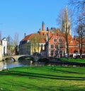 Old canal of Brugge Royalty Free Stock Photo