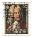 Old canceled german stamp Royalty Free Stock Photo