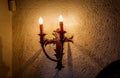 Old candle light on Royalty Free Stock Photo