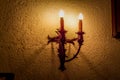 Old candle light on Royalty Free Stock Photo