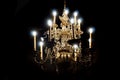 old candle lustre in the night Royalty Free Stock Photo