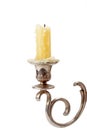 Old candlestick with candle