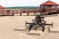 Old cannon at Bledowska Desert in Klucze Poland