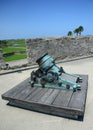 Old cannon in Castillo de San Marcos fort Royalty Free Stock Photo