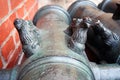 Old cannon detail in Moscow Kremlin. UNESCO Heritage Site. Royalty Free Stock Photo