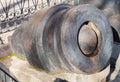 Old cannon on an exhibition