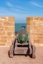 An Old Cannon on the Fortified City Walls of Essaouira Morocco Royalty Free Stock Photo