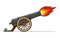 Old cannon firing Royalty Free Stock Photo