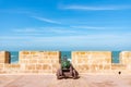 An Old Cannon on the Fortified City Walls of Essaouira Morocco Royalty Free Stock Photo