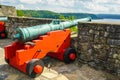 Old cannon at the historic Fort Ticonderoga in Upstate New York Royalty Free Stock Photo