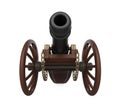 Old cannon isolated Royalty Free Stock Photo