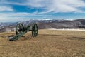 Old cannon in the mountain Royalty Free Stock Photo