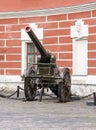 Old cannon Museum exhibit on the street Royalty Free Stock Photo