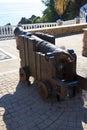 Old cannon in Nerja, a sleepy Spanish Holiday resort on the Costa Del Sol near Malaga, Andalucia, Spain, Europe Royalty Free Stock Photo