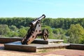 Old cannon in park of Chernihiv