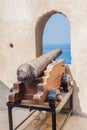 Old cannon in a portuguese watchtower in Muscat, Om Royalty Free Stock Photo