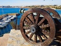 Old cannon protecting Torre Vigia Cabo Roig Orihuela Costa Spai