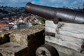 Old cannon at Saint George Castle Castelo de Sao Jorge Royalty Free Stock Photo