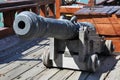 Old cannon on the ship Royalty Free Stock Photo