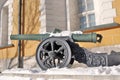 Old cannon shown in Moscow Kremlin. Royalty Free Stock Photo