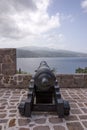 Old Cannon used as defense system at Fort Shirley Royalty Free Stock Photo