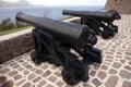 Old Cannon used as defense system at Fort Shirley Royalty Free Stock Photo